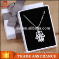 Good luck symbols 925 silver jewelry similar fatima hand shaped pendant necklace